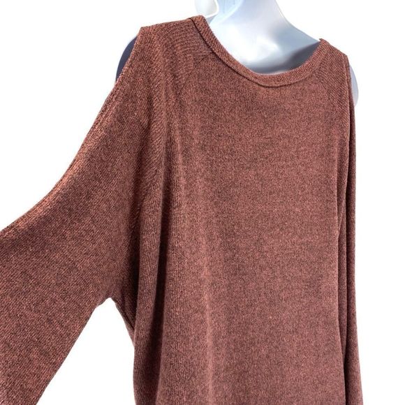 Hummingbird cold shoulder tie waist knit top - L - Picture 7 of 16